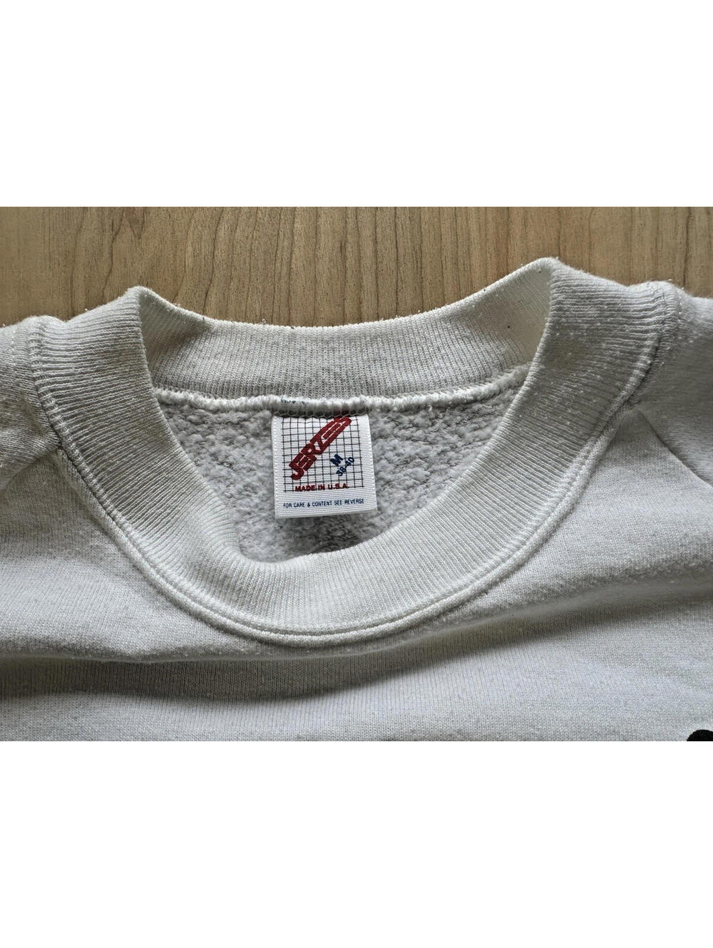 1980's vintage GRAND TETONS national park SWEATSHIRT white MEDIUM moose usa - Picture 3 of 9